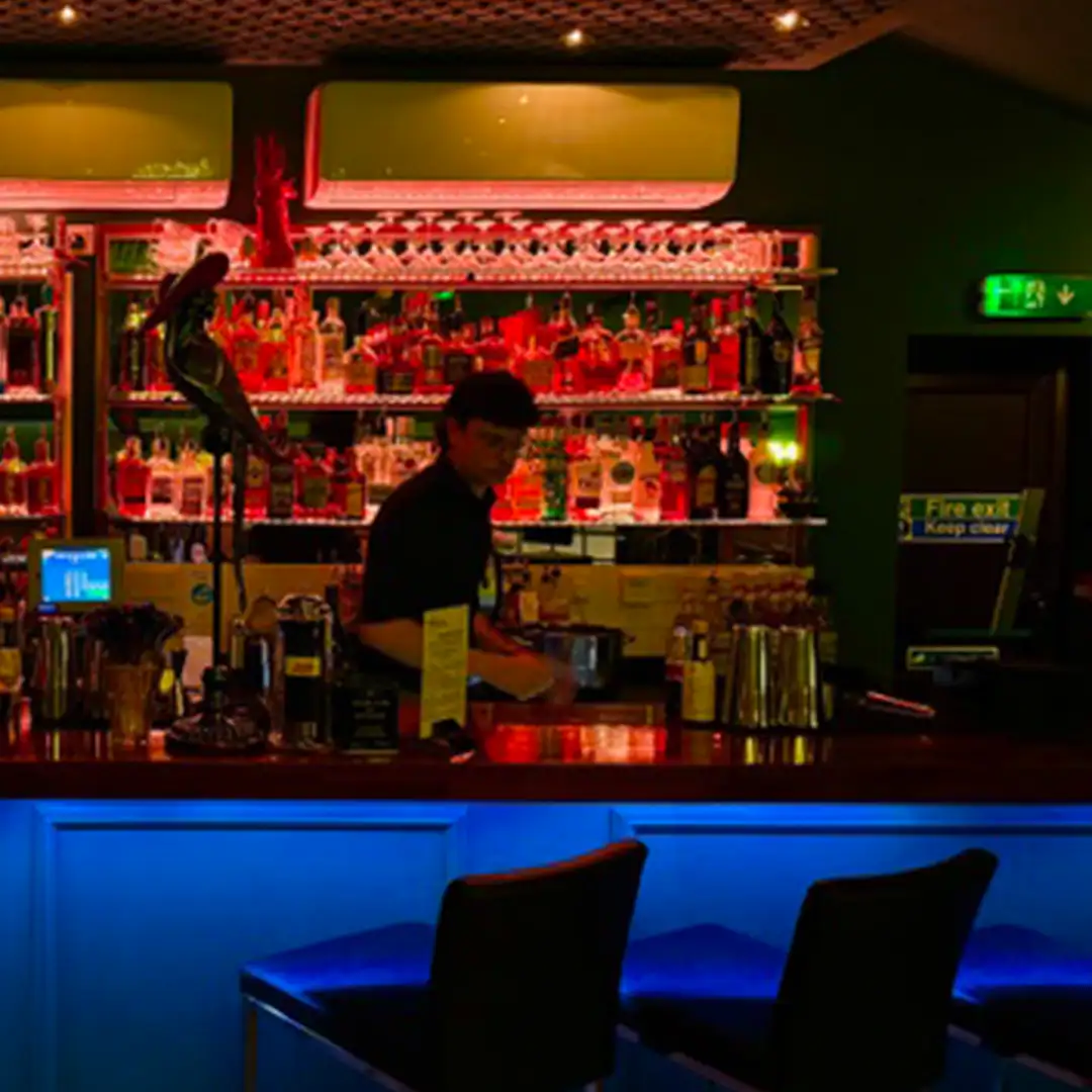 Barman ready to serve